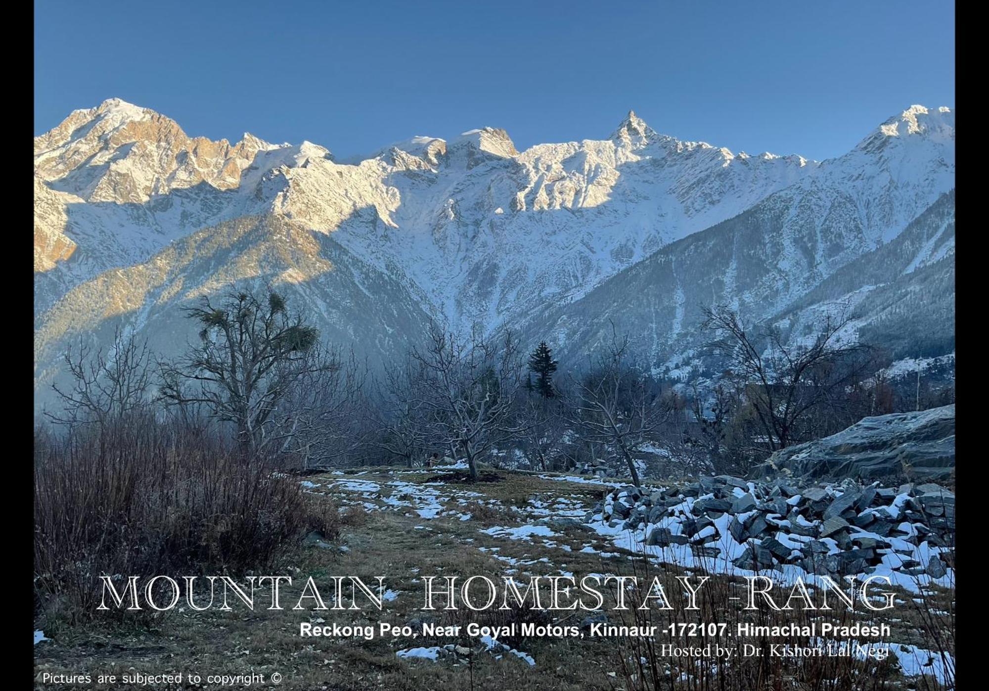 Mountain Home Stay -Rang, At Reckong Peo - Kalpa, Near Goyal Motors, Way To Petrol Pump At Itbp Quarters المظهر الخارجي الصورة